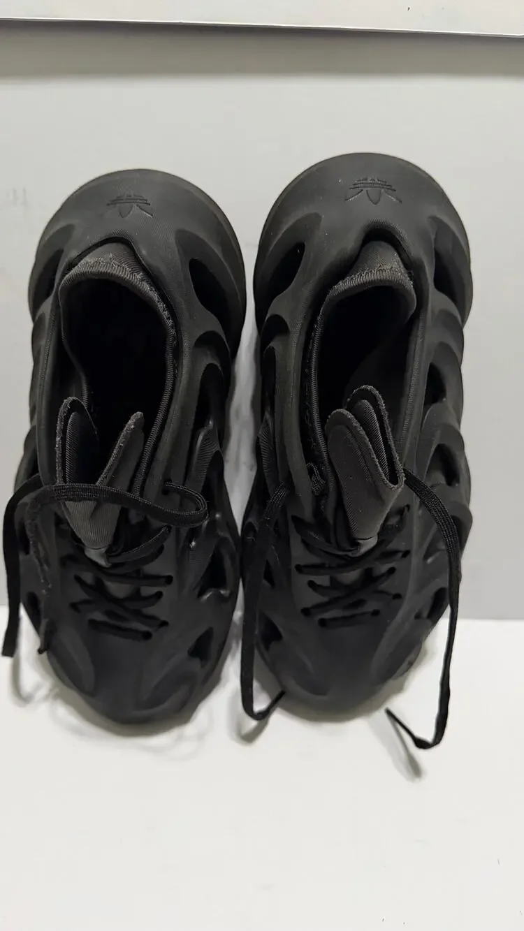 adidas Triple Black Shoes Size 4 Core Black Foam Runner Sneaker Ortholite